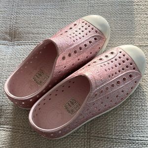 Pink sparkly native shoes
